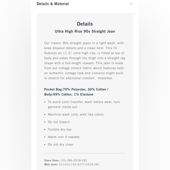 NWOT Abercrombie & Fitch Ultra High Rise 90s Straight Jean - Picture 7 of 9